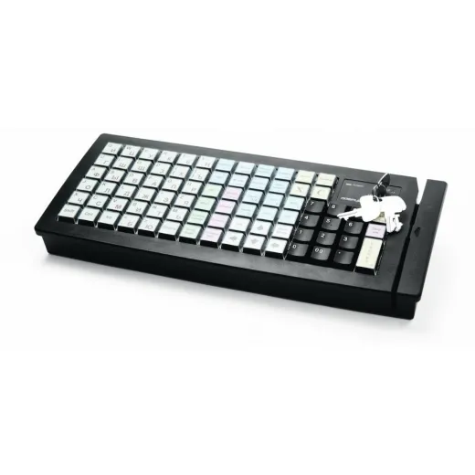 Программируемая клавиатура Posiflex KB-6600U-B черная c ридером магнитных карт на 1-3 дорожки